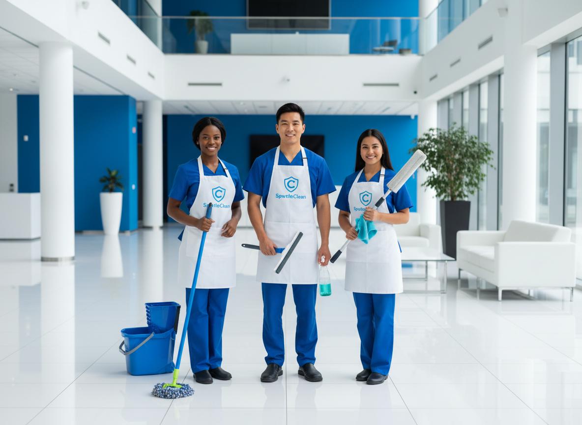 Das engagierte Team von Arioni Gebäudereinigung bei der Arbeit